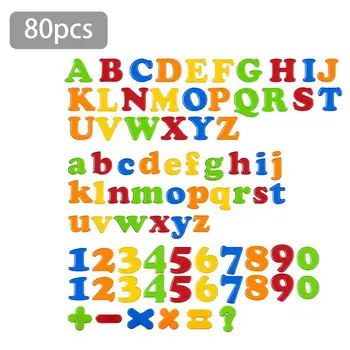 

78 Number Symbols English Letters Magnetic Stickers Large Barrels Magnetic Magnetic Stickers Toys Refrigerator Stickers Toys