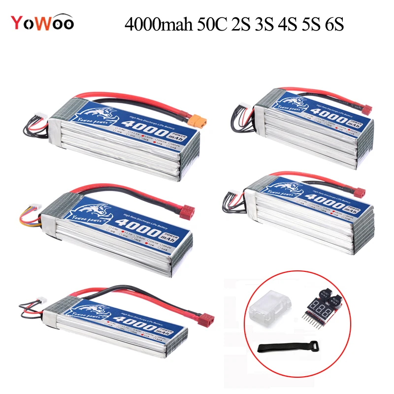 Аккумулятор Lipo 2S 3 S 4000 мАч 4S 6 7 4 В 11 1 14 8 в 18 5 22 2 50C max 100C ремешок аккумулятор для