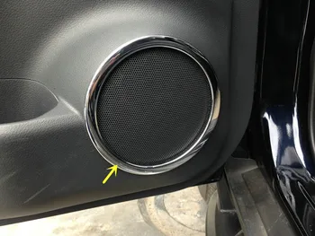 

Car Styling Accessories Interior Speaker Audio Ring Decoration Cover Trim 4pcs Cover For nissan Qashqai 2014 2015