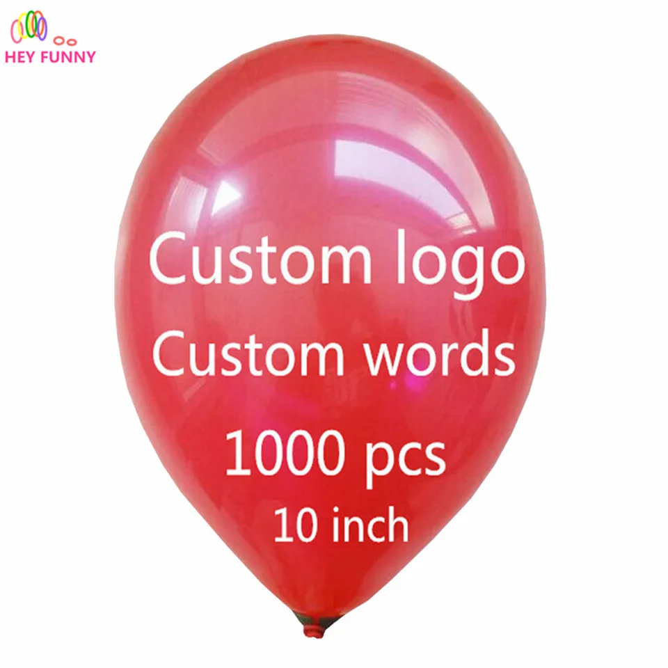 1000 pcs Personalized custom Balloons Logo/Words Free Design Free Print
