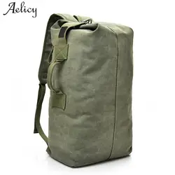 Aelicy большой Ёмкость рюкзак человек дорожная сумка рюкзак Для мужчин Чемодан Холст ведро сумка на плечо мужской военной рюкзаки
