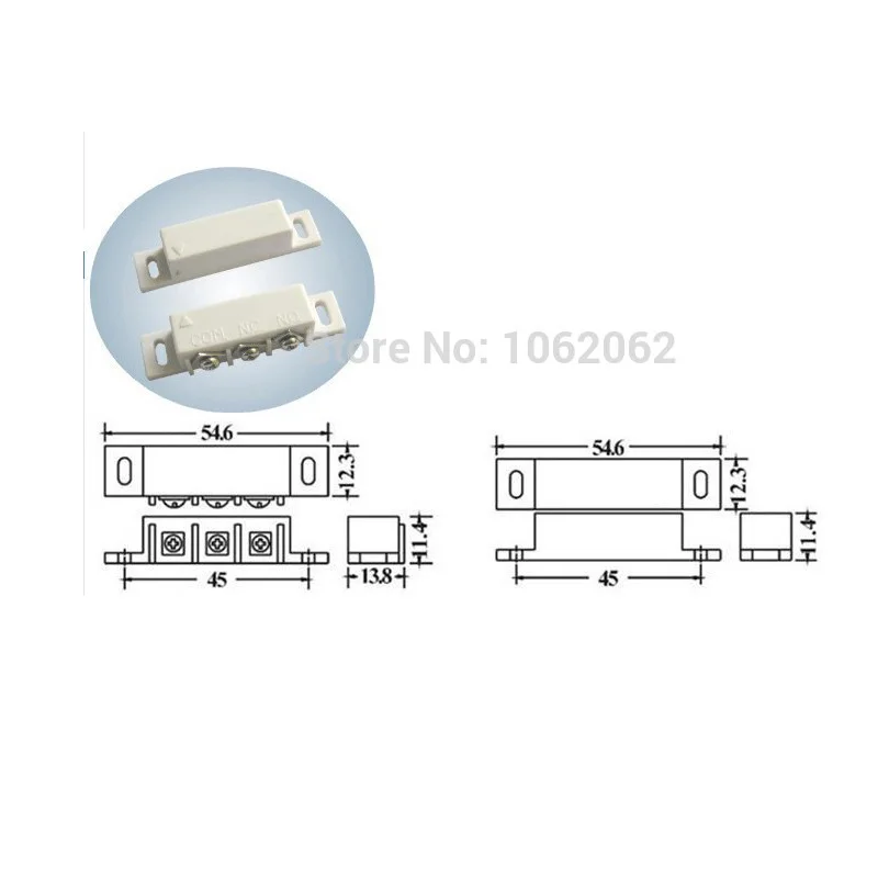 MC-31B NC& NO магнитный переключатель зазора поверхностного монтажа для датчика двери и окна(белый
