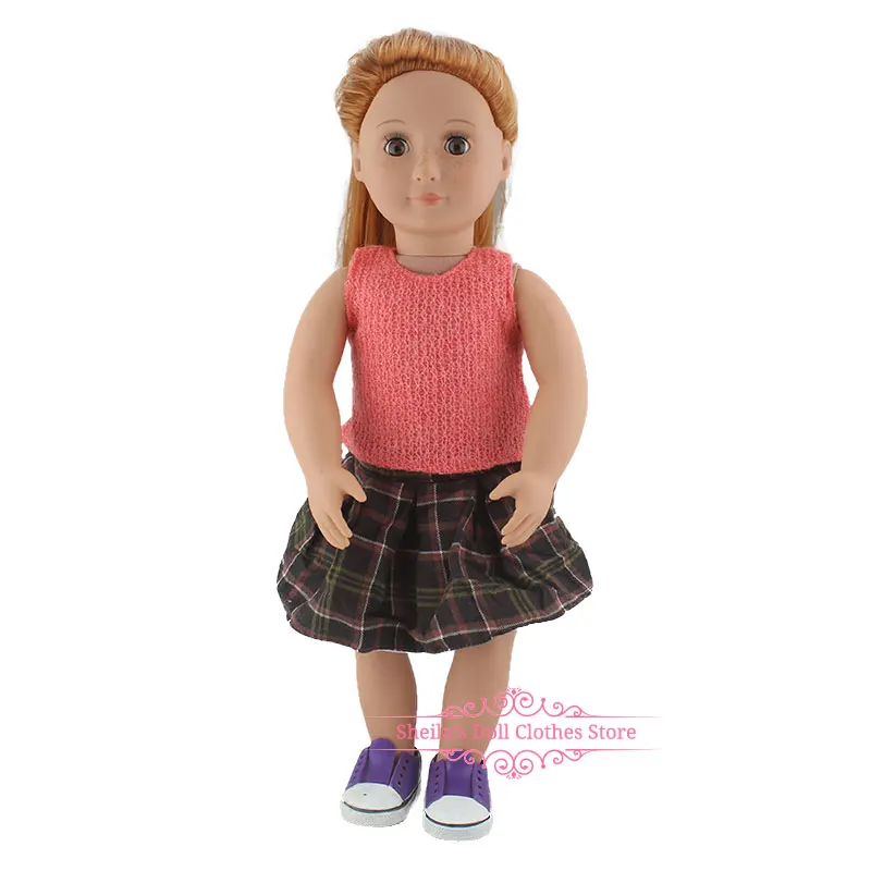 Модная детская одежда Модная Джинсовая юбка для 18-дюймовой куклы американская девушка одежда(обувь в комплект не входит