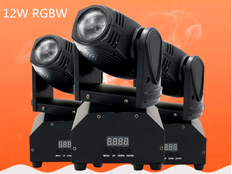 

NEW 12W Mini moving head DMX512 light Stand-alone,Sound,DMX512,Master-slave DMX Stage Light