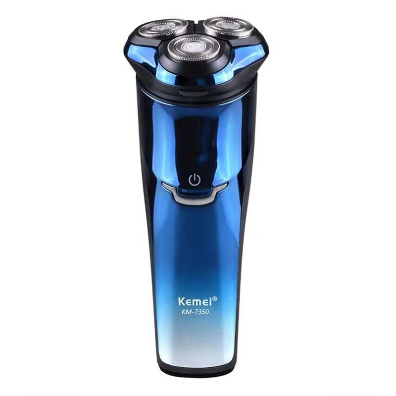 

Kemei KM-7350 3D Electric Shaver Triple Floating Blade Heads Shaving Rechargeable Razor Men Electric Shaver