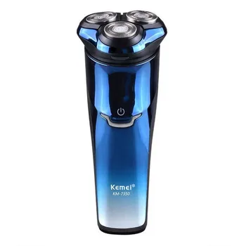 

Kemei KM-7350 3D Electric Shaver Triple Floating Blade Heads Shaving Rechargeable Razor Men Electric Shaver