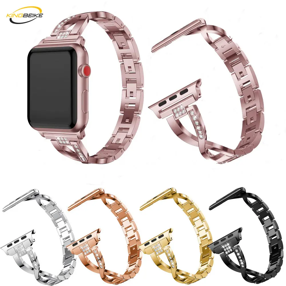 

Stainless Steel Metal Watchband For Apple Watch 1 2 3 4 Series Watch Band iwatch 38mm 42mm 40mm 44mm Bracelet Strap