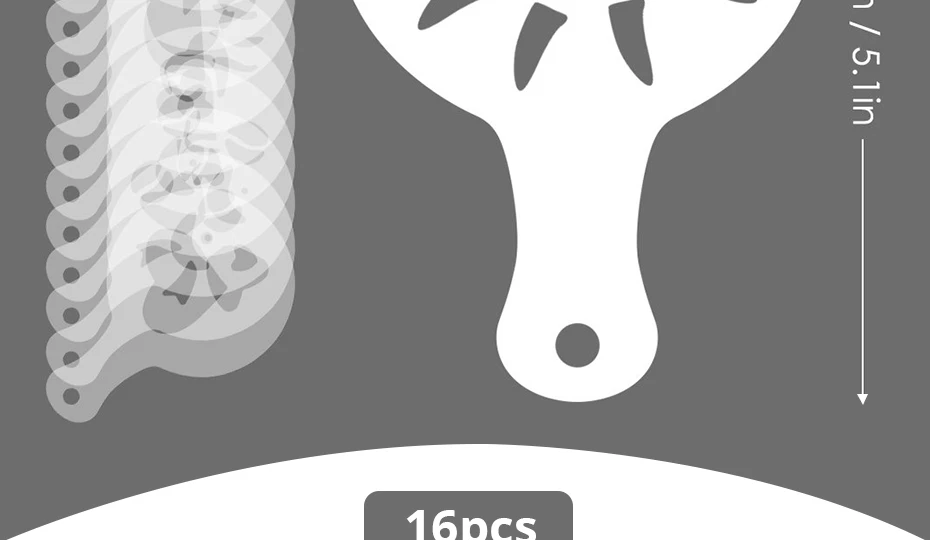 KONCO 16 шт. кофе трафарет кафе бариста инструменты латте искусство чайник капучино кофе аксессуары