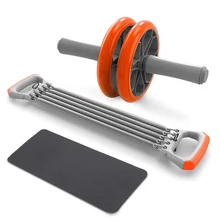 3-в-1 для самостоятельной сборки груди тяга, тренажер "пуш-ап" ручки живота крутящихся колесиках Arm с ножными креплениями Тяговая ручка для Вес тренажер для мышц оборудование