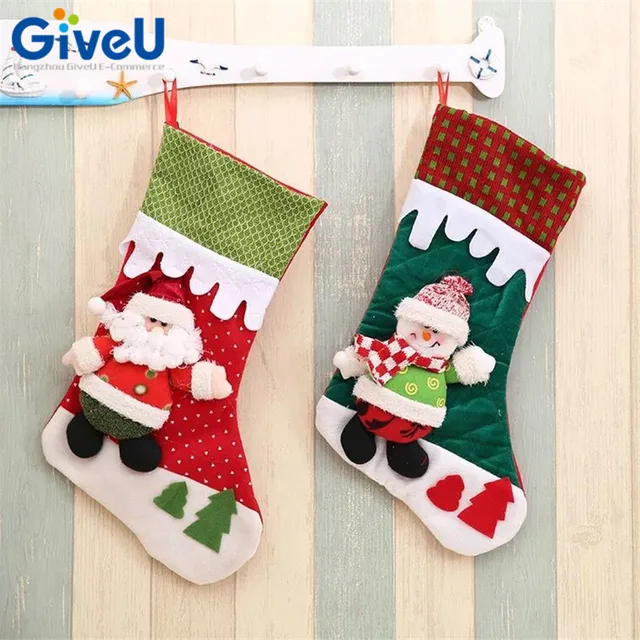 giveu 2pcs big christmas stockings socks santa claus candy gift bag xmas tree decor baby shower - Christmas Themed Baby Shower giveu 2pcs big christmas stockings socks santa claus candy gift bag xmas tree decor baby shower - Christmas Themed Baby Shower