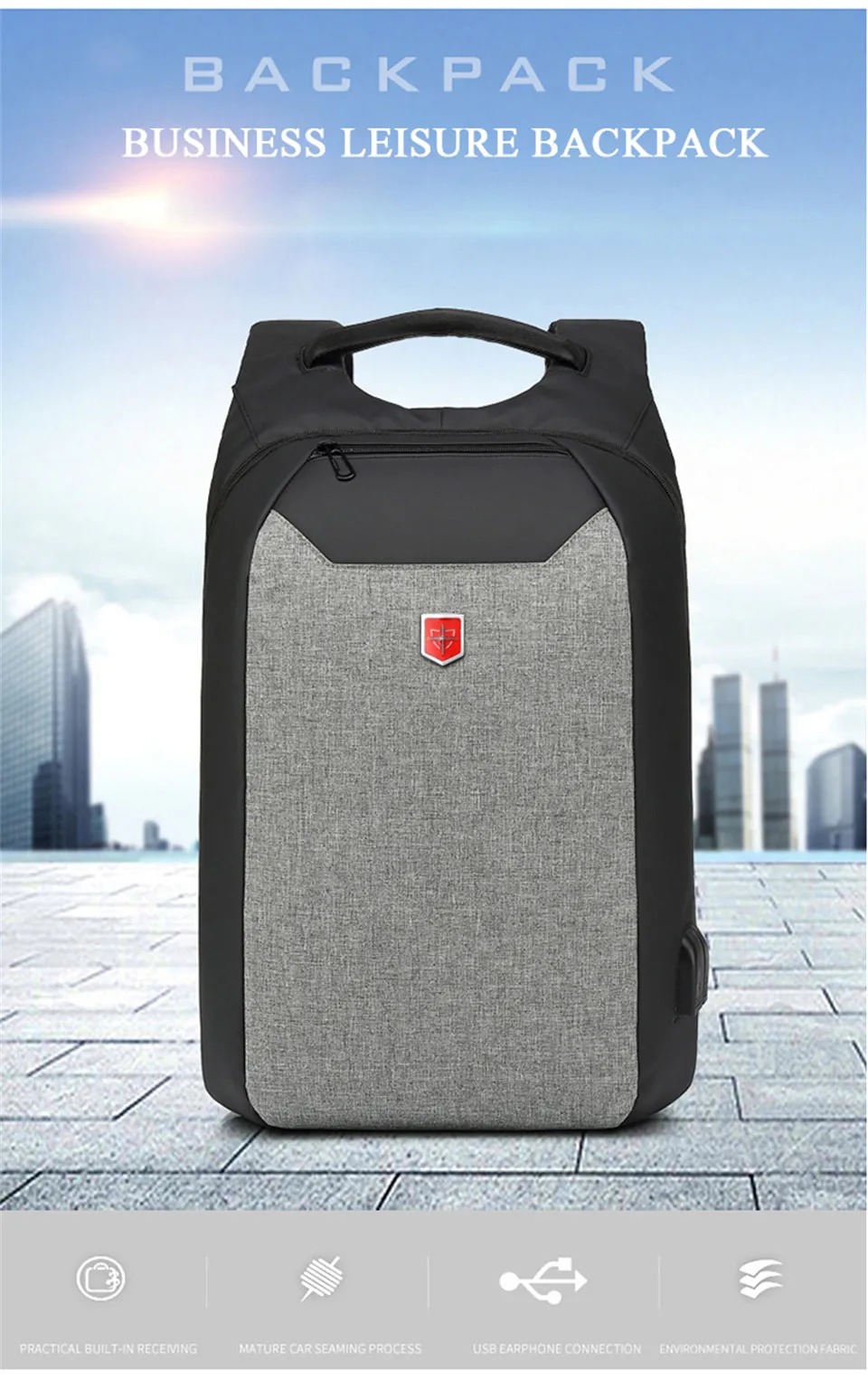 Мужской рюкзак с защитой от кражи, внешняя зарядка, USB функция, швейцарский ноутбук, деловые рюкзаки, повседневная Студенческая школьная сумка с кодовым замком