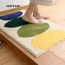 LOUTASI вход дома Коврики полиэфирное волокно Ванная комната противоскользящие поглощения воды ковер Кухня пол двери ковры коврики для ванной