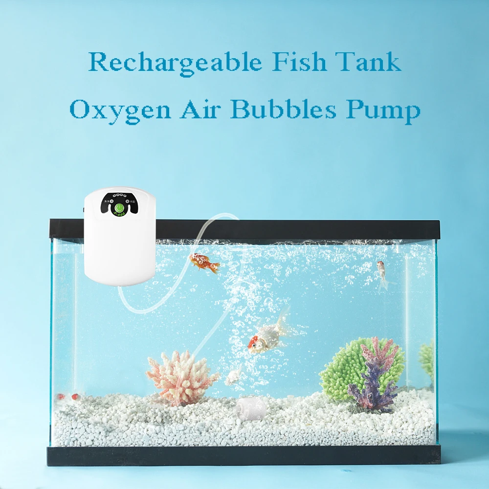Ultra Fish Air Pump Silent Aquarium Air Pump Rechargeable Fish Tank Oxygen Air Pump for Fish