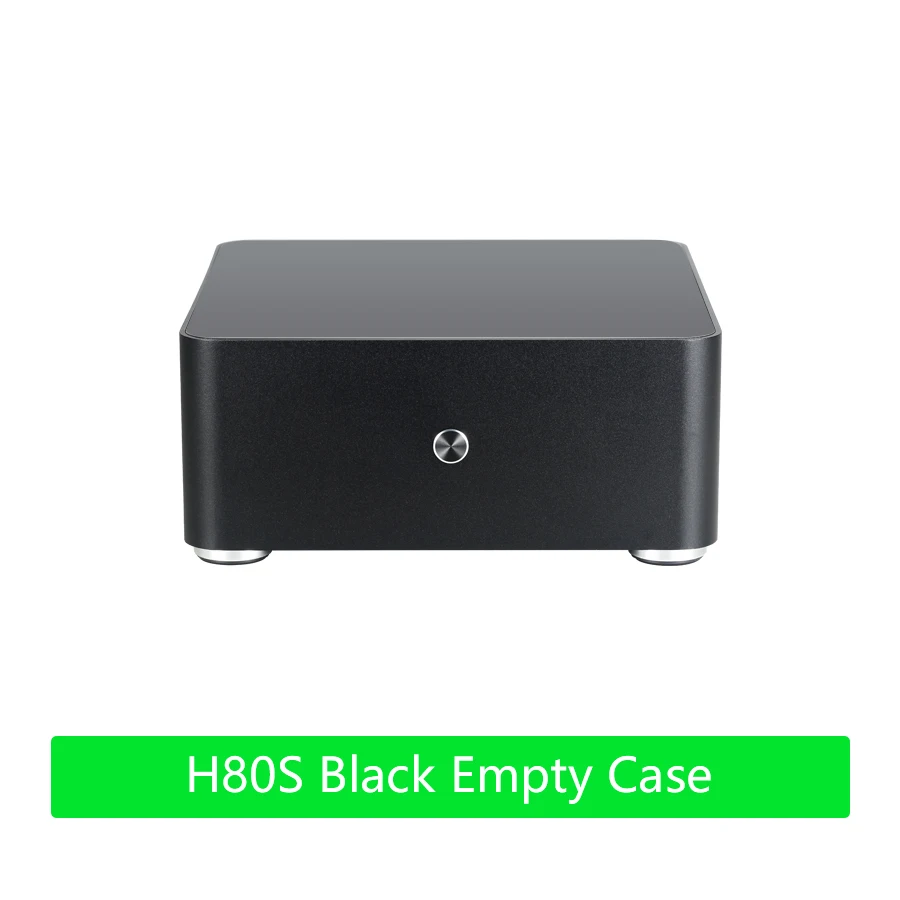 E. mini H80S Mini ITX компьютерный чехол ПК с алюминиевым корпусом шасси с двумя USB3.0 HTPC - Цвет: Black Empty Case