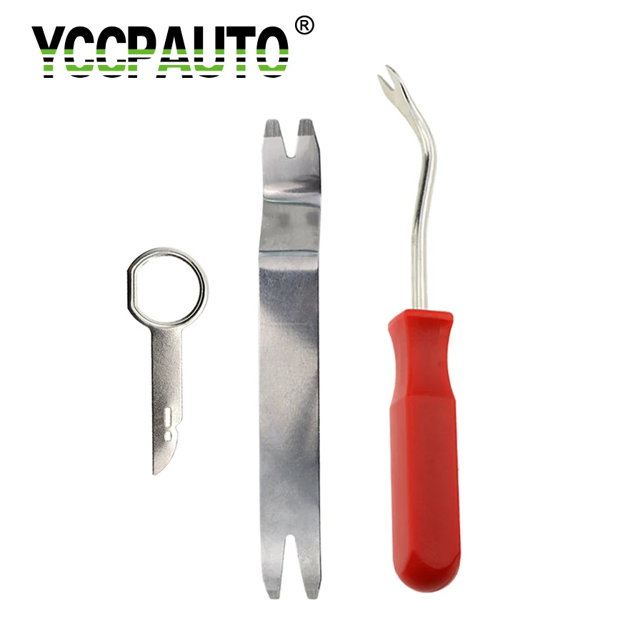 

Gfoloza Car Removal Pry Tool Kit For Auto Radio Panel Door Clip Repair Tools Trim Dash Audio Installer Metal Car Tools 3PCS/Set