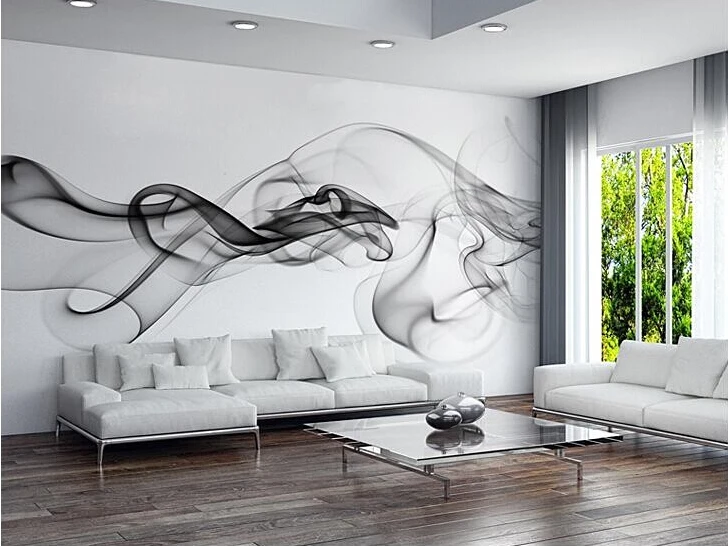 Custom Photo Wallpaper Modern 3d Wall Mural Wallpaper Black White Smoke Fog Art Design Bedroom Office Living Room Wall Paper Bedroom Poems Bedroom Stoolpaper Dollies Aliexpress