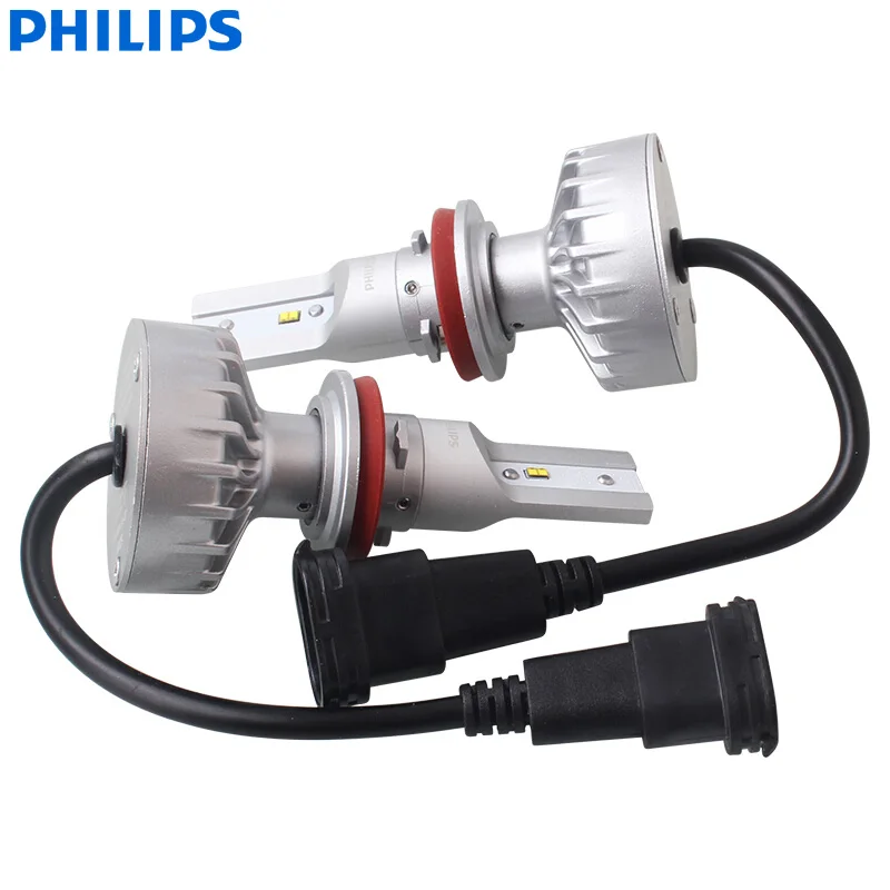 필립스 Ultinon LED H8 H11 H16 12V 11366ULX2 6000K 밝은 LED 자동 안개등 자동차 헤드라이트 +160% 더 밝음 독일(트윈 팩)