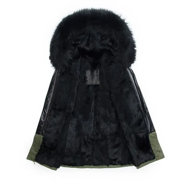 Cheap Long style male parka hooded real fur coat winter black fur Male jacket free freight