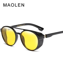 MAOLEN Steampunk Sunglasses Women Men Retro Goggles Round Flip Up Glasses steam punk Vintage Fashion Eyewear MAOLEN Steampunk Sunglasses Women Men Retro Goggles Round Flip Up Glasses steam punk Vintage Fashion Eyewear