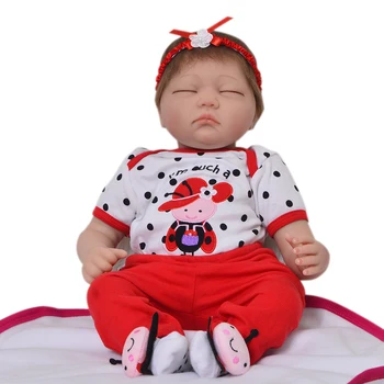 

55cm reborn soft silicone vinyl reborn baby girl dolls bebe realistic bonecas play house toys child playmates doll for sale