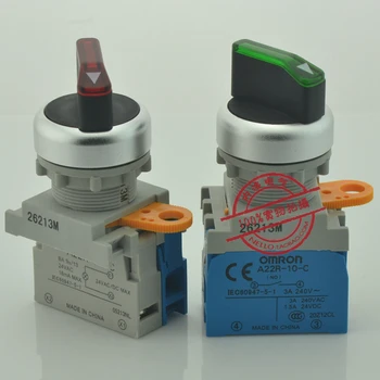 

[SA] 22mm illuminated selector switch A22RW-2M * -24A-10 2 -speed self-locking 24V 1NO--10pcs/lot