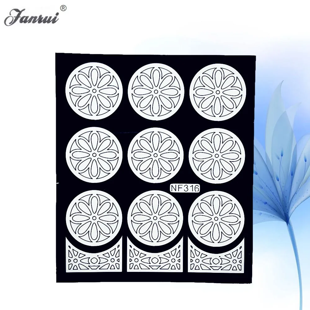 

Petal Pattern Nail Art Stencil Stickers Template Women Sexy Makeup Tips Image Guide Nail Paste Decals For Airbrush Painting