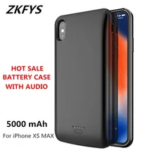 ZKFYS 5000 мАч ультра тонкий Быстрый Чехол для зарядного устройства портативный резервный блок питания чехол для iPhone Xs аккумулятор Max чехол с аудио