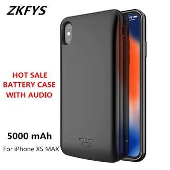 

ZKFYS 5000mAh Ultra Thin Fast Charger Power Case Portable Backup Power Bank Case For iPhone Xs Max Battery Case With Audio