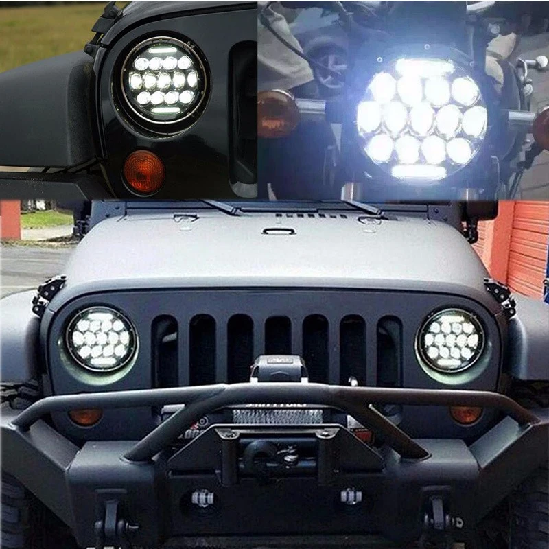 75W 7 inch Round LED Headlight Bulb FOR Jeep Wrangler JK Hummer Lada 4x4 urban Niva Headlamp Driving Light with DHL   未标题-7