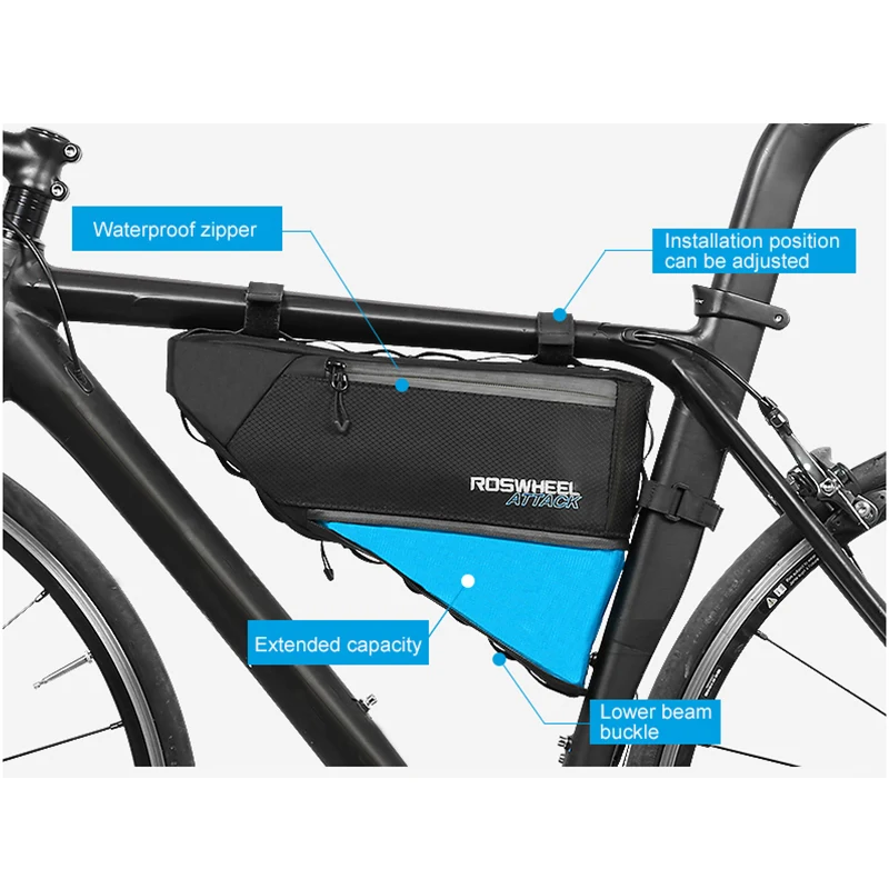 Ceny ROSWHEEL ATTACK 2017 100% wodoodporna torba na rower akcesoria rowerowe przechowywanie przednia rama Tube trójkątna torba rowerowa mocno zainstaluj