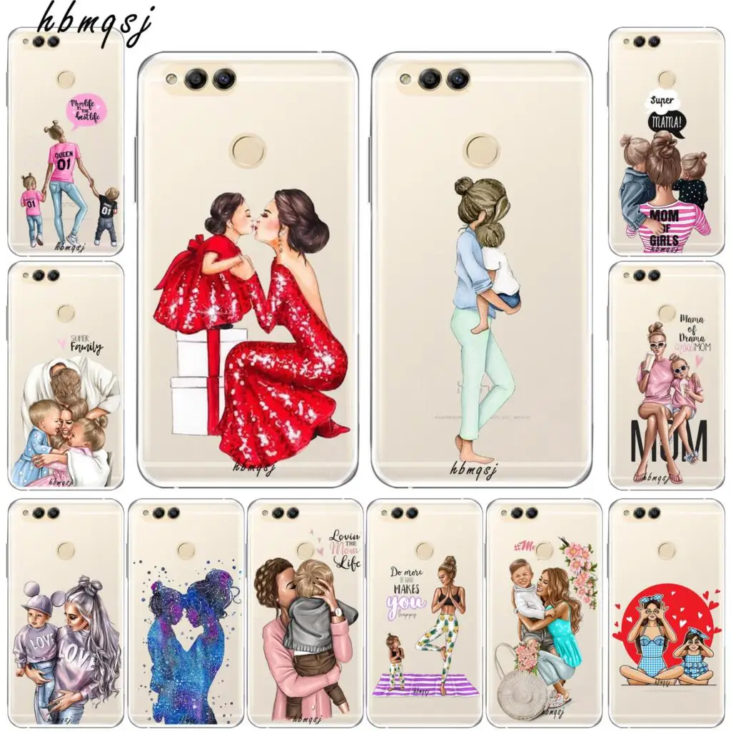 Cute funda for huawei honor 7a y6 prime 2018 case silicone soft mother original coque pro phone back cover |