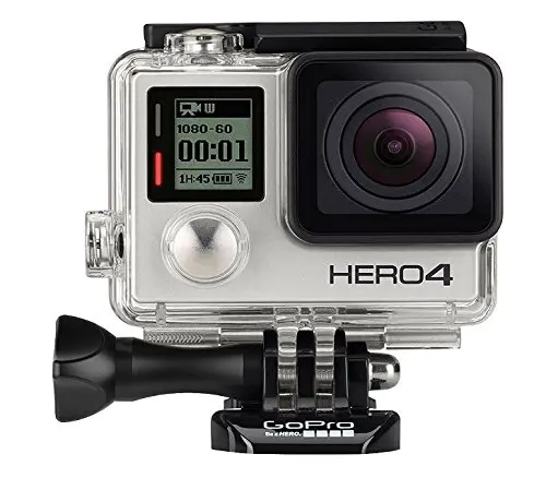 Для GoPro HD Hero 4 Серебряный экшн-видеокамера с двойной Батарея Зарядное устройство и 16GB MicroSD карты