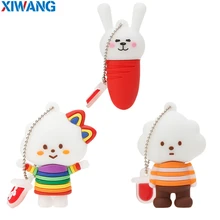 Cartoon USB 2.0 Pendrive Cute rabbit carrot 4GB 8GB 16GB 32GB Pen Drive 64GB USB Flash Drive Flash Memory Stick External Storage wansenda metal usb flash drive waterproof pen drive 64gb 32gb usb stick 4gb 8gb 16gb pendrive external storage usb memory stick