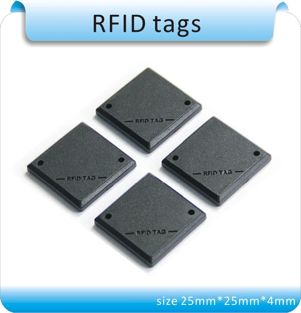 100 шт Черный город оптического волокна/канализационные 125 кГц RFID управляемые метки/EM4305 чипы