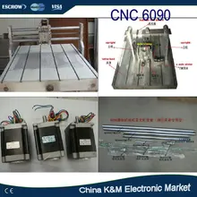 CNC 6090 Casting Frame kit engraving machine lathe with lathe bed ball screw bearing stepper motor and coupler