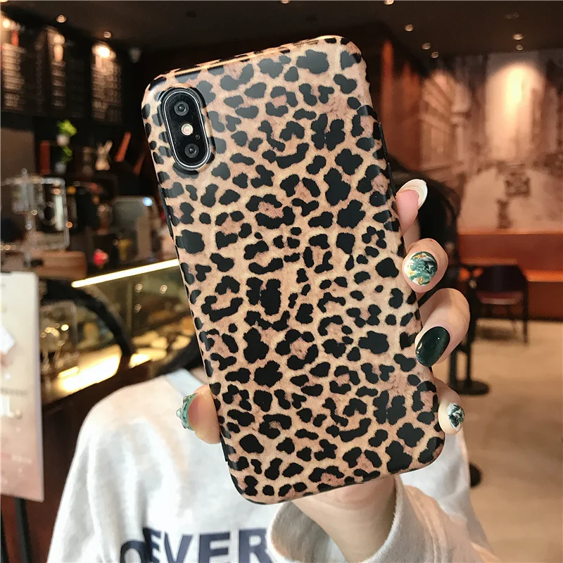 

Fashion Leopard Phone Case for iphone X XS Max XR 7 8 6 S 6S Plus 7Plus 8Plus Ultra-thin Soft Silicone Cover for iphone 7 Cases