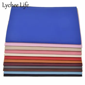 

Lychee Life A4 Leather patch Stickers Fabric Colorful 29x21cm PU Fabric DIY Home Sewing Repair Clothes Accessories Supplies