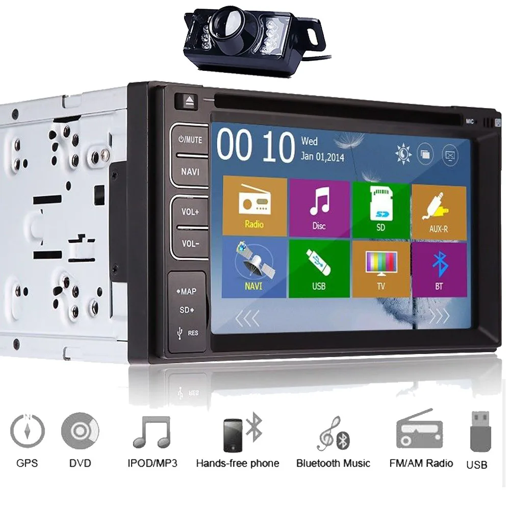 Excellent FM AM AMP Radio Touchscreen SD GPS Stereo MP3 Music Car DVD Player Movie Map 6.2" EQ CAM Autoradio Navigator RDS Sub 9 Excellent FM AM AMP Radio Touchscreen SD GPS Stereo MP3 Music Car DVD Player Movie Map 6.2" EQ CAM Autoradio Navigator RDS Sub 9