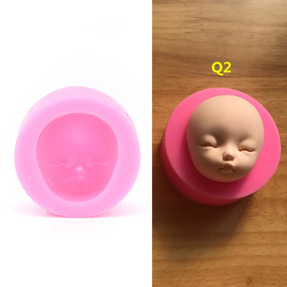 1 шт Полимерная глина-смола Baby face girl Head шоколадная силиконовая форма для украшения торта инструменты