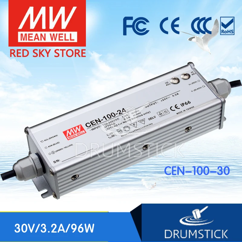 

MEAN WELL CEN-100-30 30V 3.2A meanwell CEN-100 30V 96W Single Output LED Power Supply