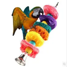 Pet Bird Parrot Parakeet Budgie Cockatiel Cage Hammock Swing Toy Hanging Toy Chew Toy