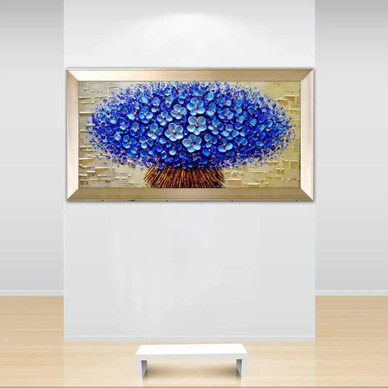 

100% Hand painted oil painting Home Decor High Quality Modern Canvas Art knife painting flower pictures gift DM19018164