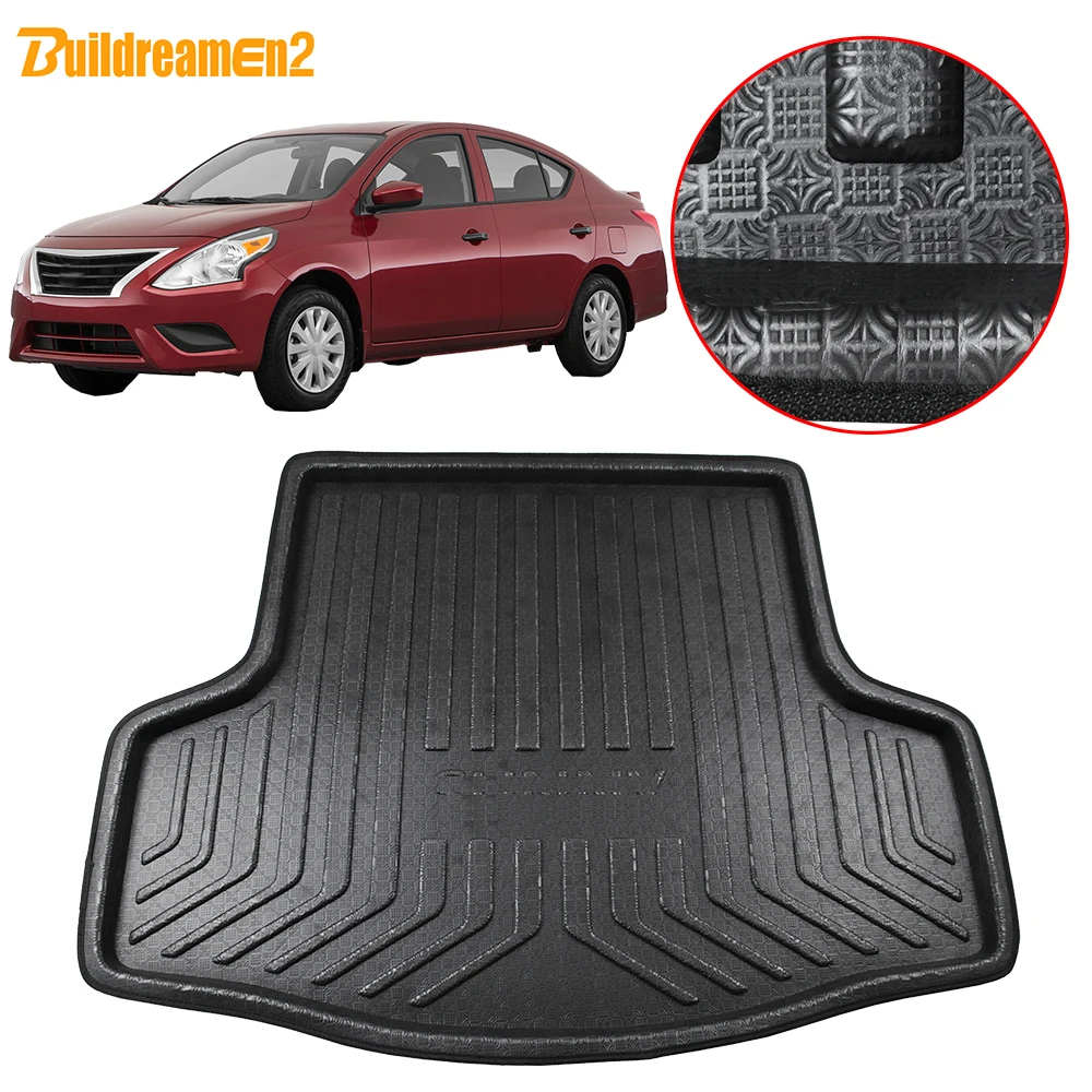 Buildreamen2 для Nissan Versa Almera Sunny латио седан 2012-2018 коврик багажника автомобиля подкладка
