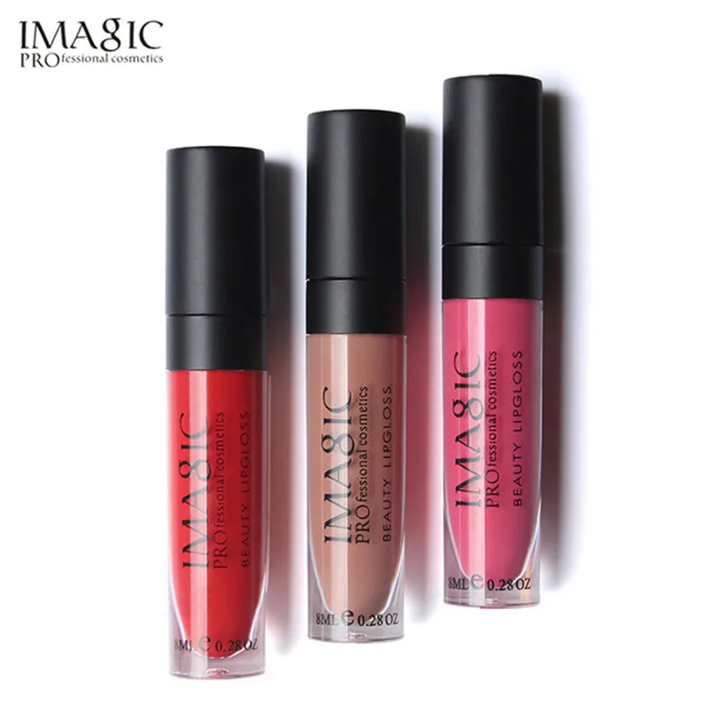 

IMAGIC Matte Lip Gloss 12Colors Lip Gloss Liquid Lipstick Waterproof Long Lasting Moisturizing Lipgloss MakeupCosmetics lip