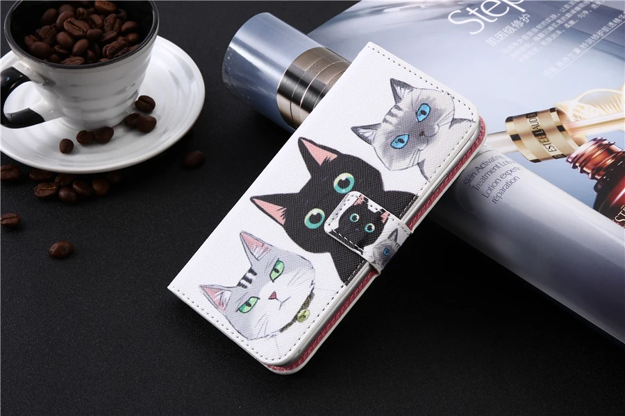 Cartoon Wallet Case for Prestigio Muze G5 H5 J5 U3 V3 LTE 5522 5523 5524 3515 3495 Wize Y3 3406 DUO PU Leather Cover Phone Bag