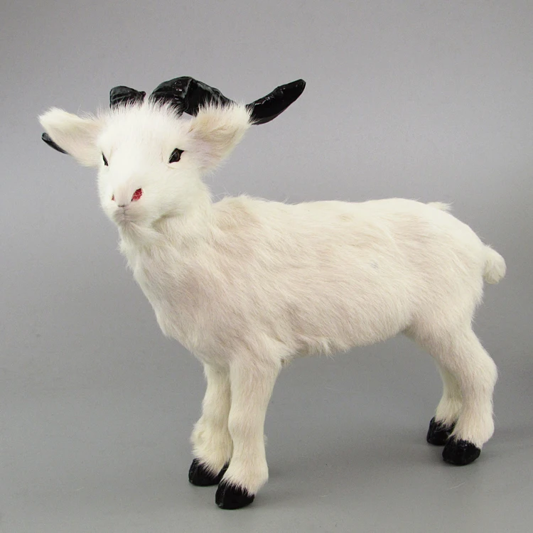middle simulation sheep toy lifelike goat model doll about