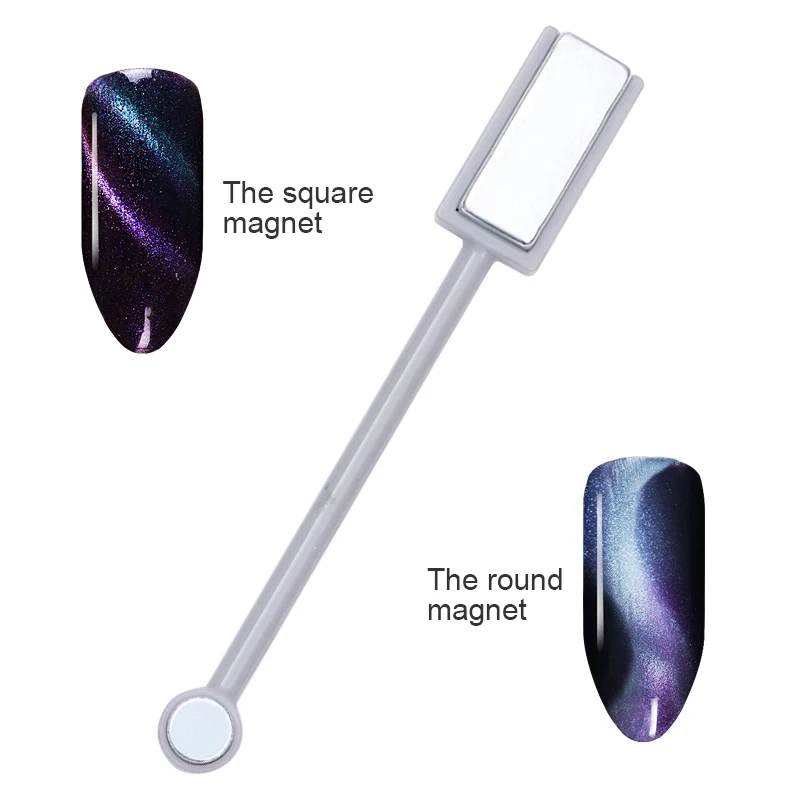 2 шт двухсторонняя магнитная палочка для украшения ногтей для Гель-лак для ногтей с эффектом «кошачий глаз» лак цветок сетка в полоску эффект формирования сильная Магнитная ручка
