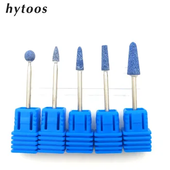 

HYTOOS 5PCS Blue Corundum Nail Drill Bit 3/32" Rotary Stone Burr Cuticle Clean Manicure Pedicure Tools Nail Drill Accessories