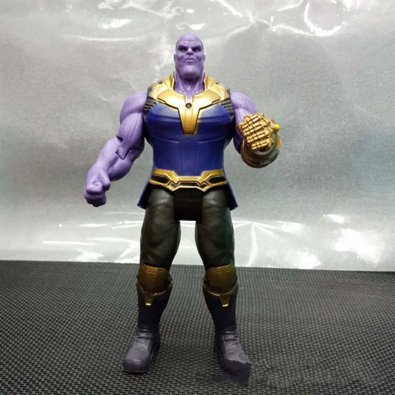 Avengers Infinity War Thanos Figure PVC Avengers Marvel Action Figures Thanos Toys Lighting Collectible Model Toy for children