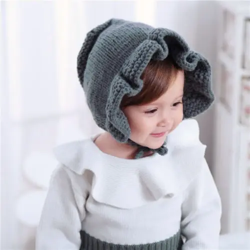 Милые зимние теплые вязаные шапочки, шапка для маленьких мальчиков и девочек, меховая шапка, милые шапки для маленьких детей